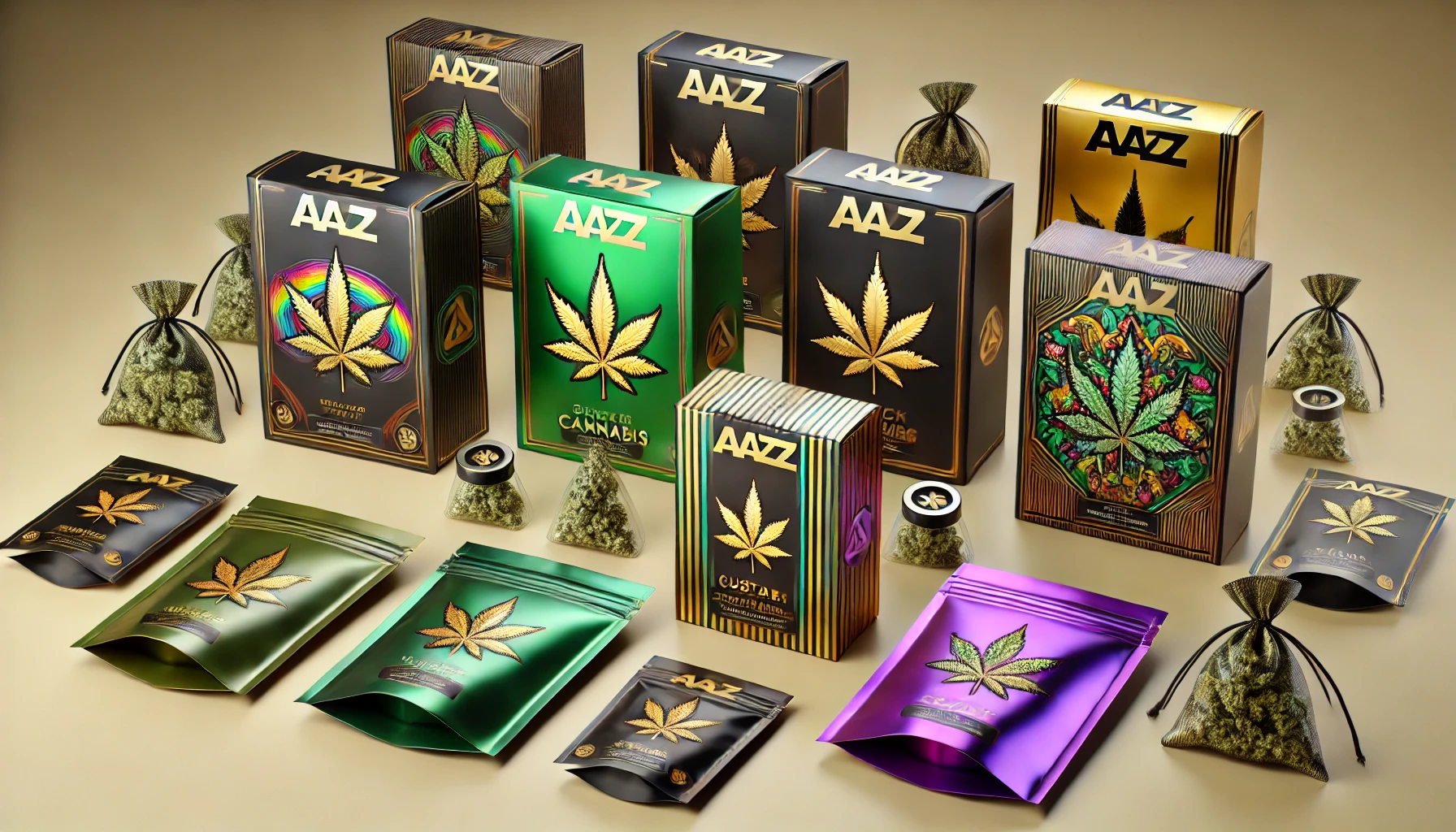 Cannabis Mylar Bags Boxes