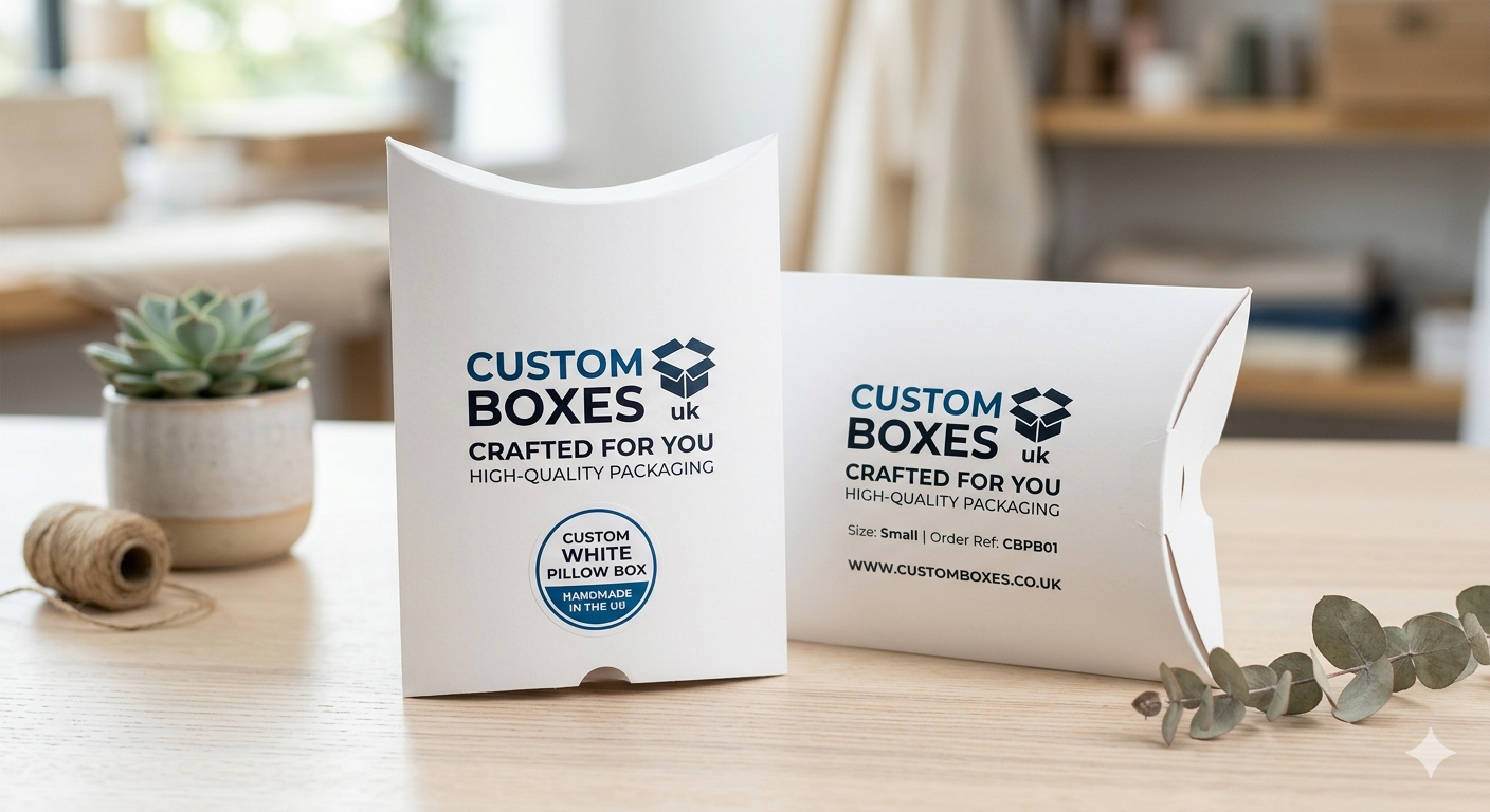 Custom White Pillow Boxes