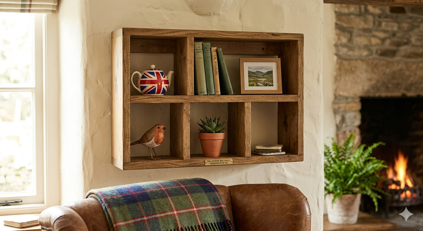 Wooden Box Shelf UK