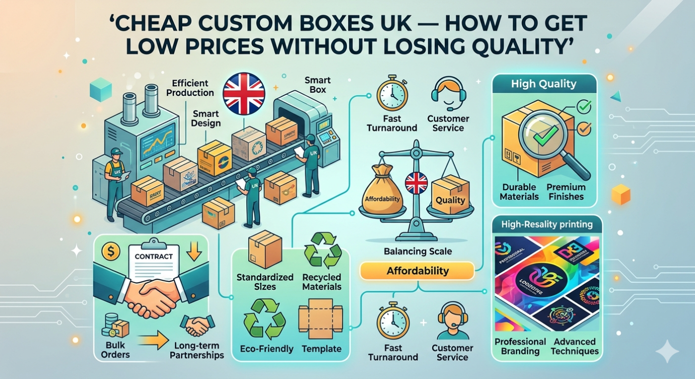 Cheap Custom Boxes UK — How to Get Low Prices Without Losing Quality