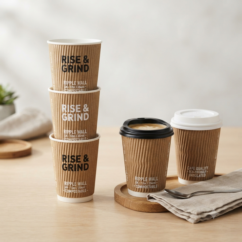Ripple Wall Coffee Cups UK